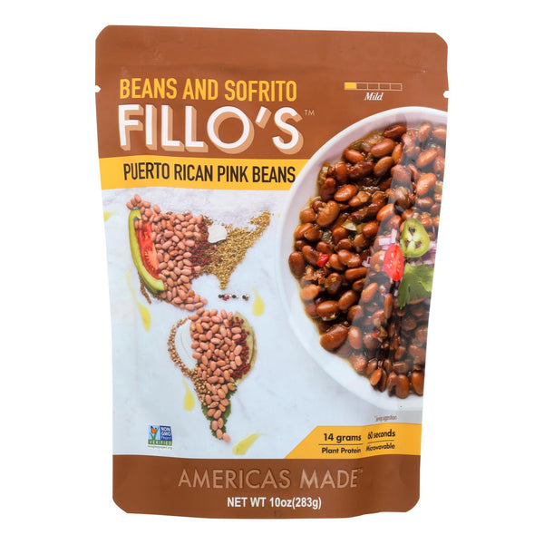 Fillo's Beans - Puerto Rican Pink Beans - Case of 6 - 10 Ounce.