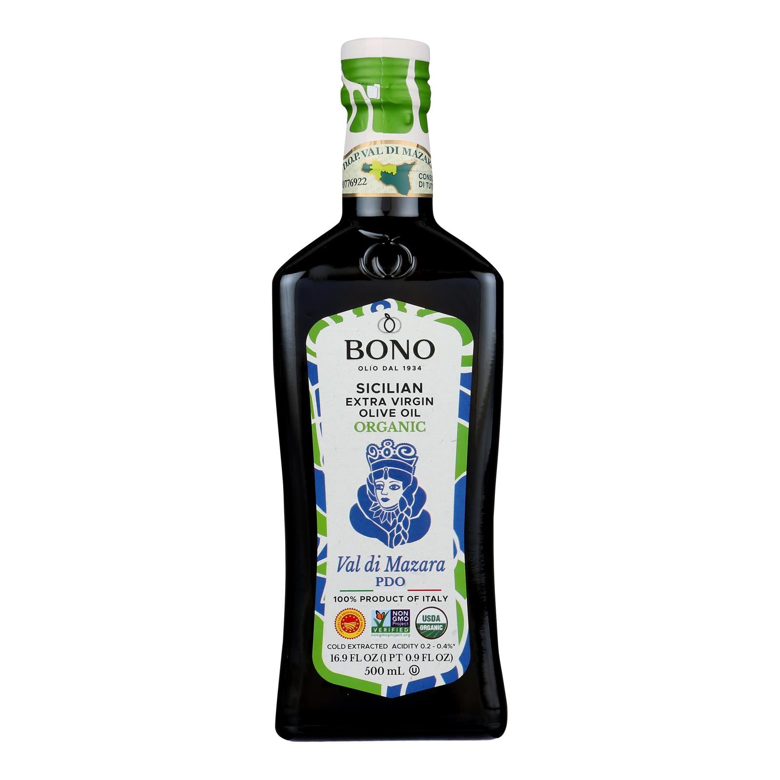 Bono - Evoo Organic Val Di Mazara - Case of 6 - 16.9 Fluid Ounce