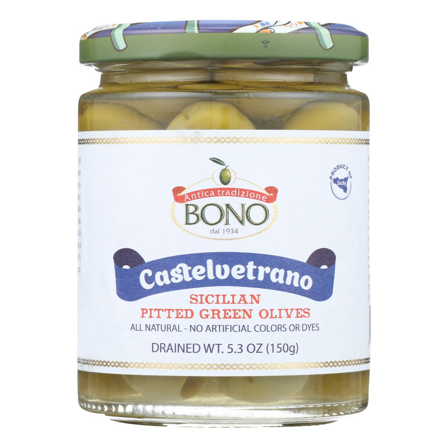 Bono - Olives Pitted Green - Case of 6-5.3 Ounce