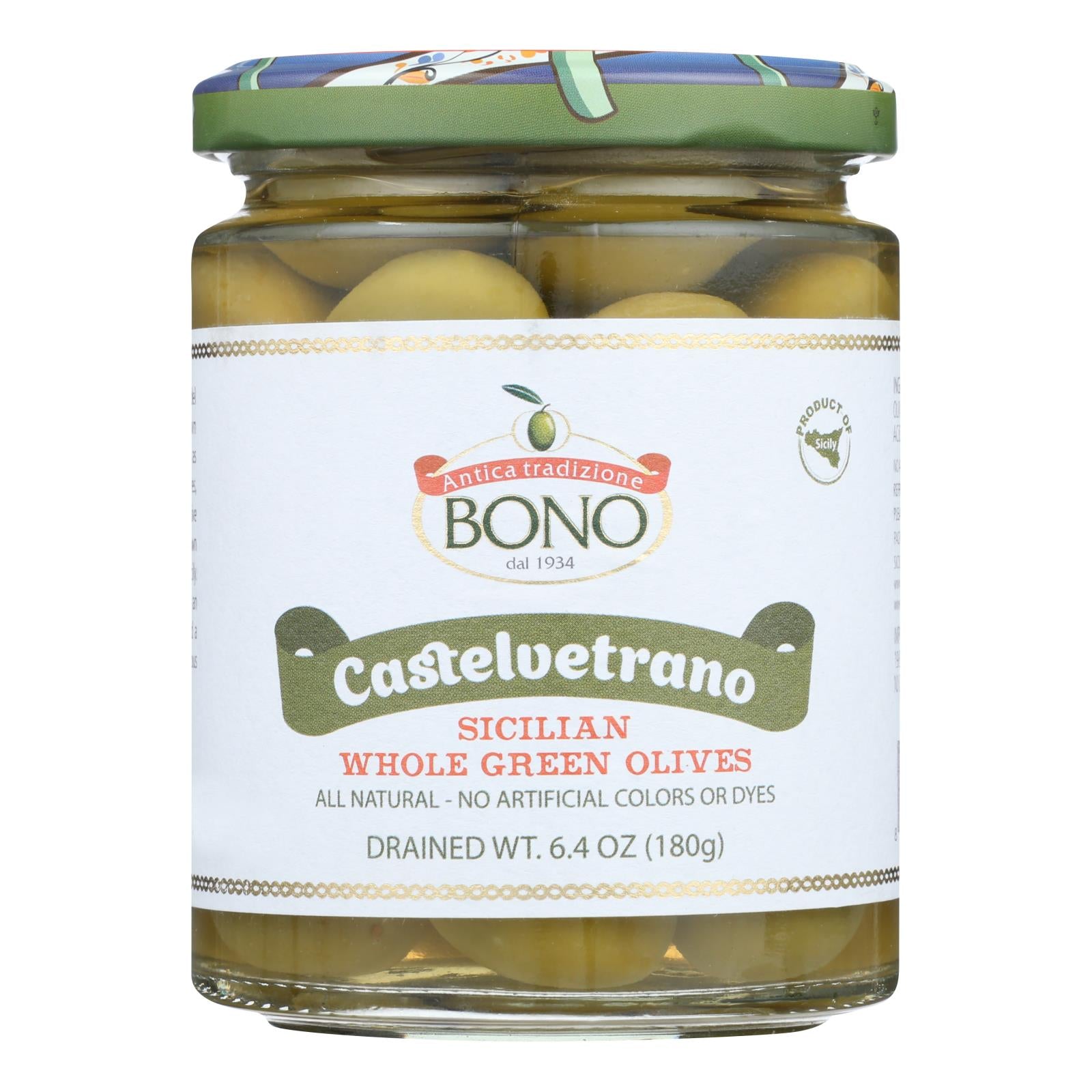 Bono - Olives Whole Green - Case of 6-6.4 Ounce