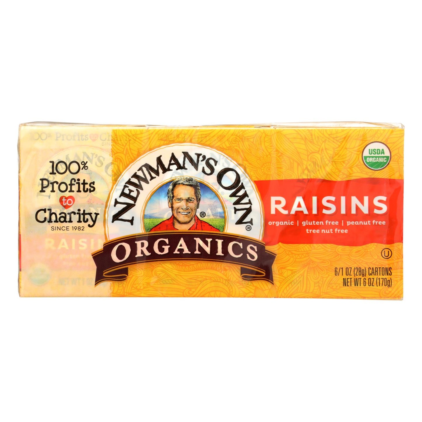 Newman's Own Organics Raisins  - Case of 12 - 6/1.0 Ounce