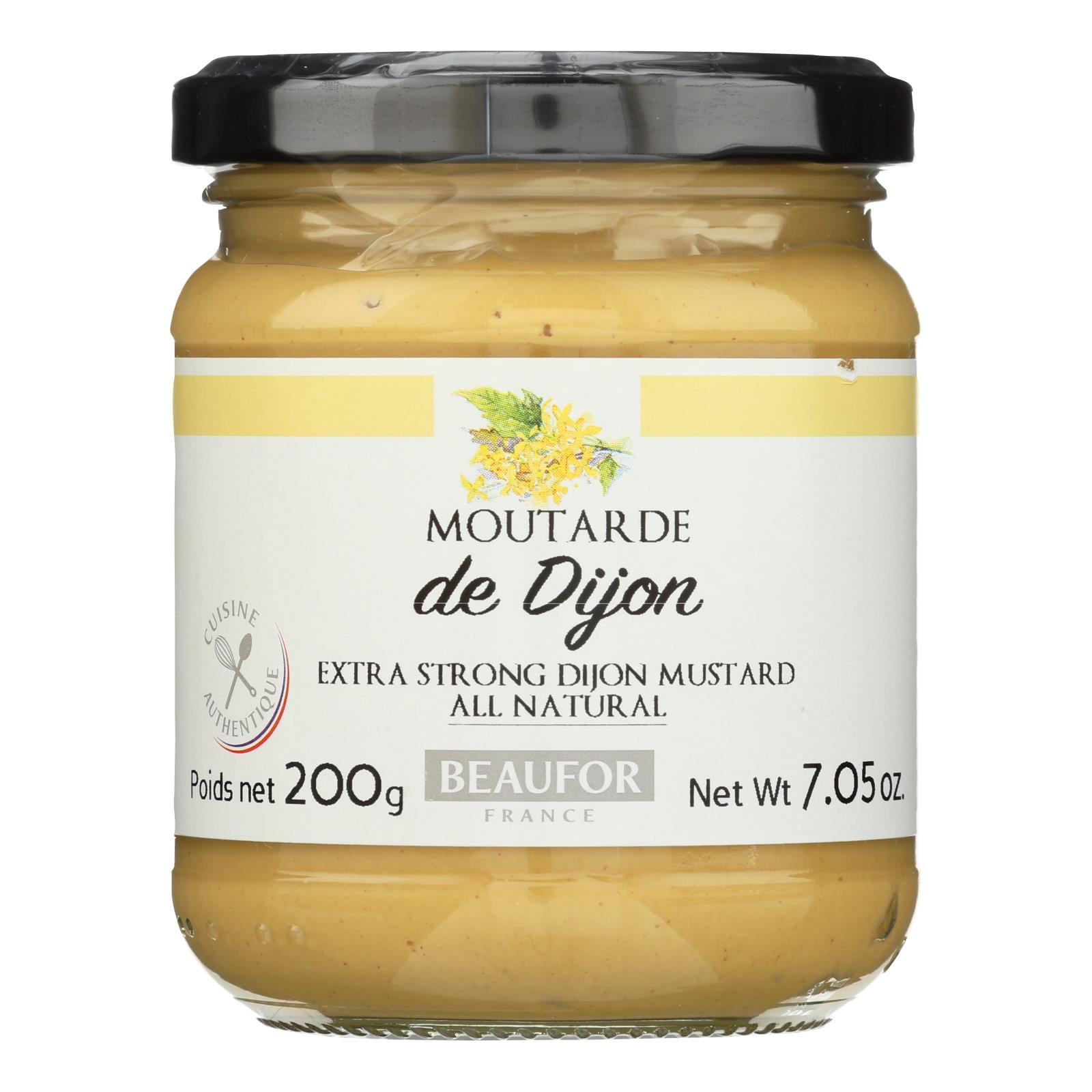 Beaufor Extra Strong Dijon Mustard - Case of 12 - 7.05 Ounce
