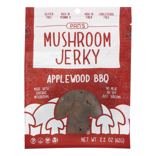 Pan's - Mushroom Jerky Aplwd Bbq - Case of 6-2.2 Ounce