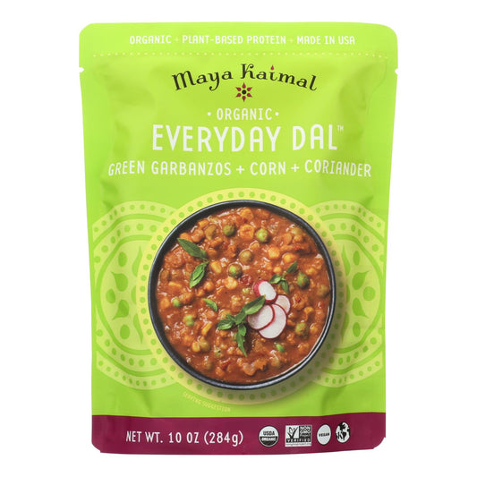 Maya Kaimal - Organic Everyday Dal - Green Garbanzo Corn Coriander - Case of 6 -10 Ounce