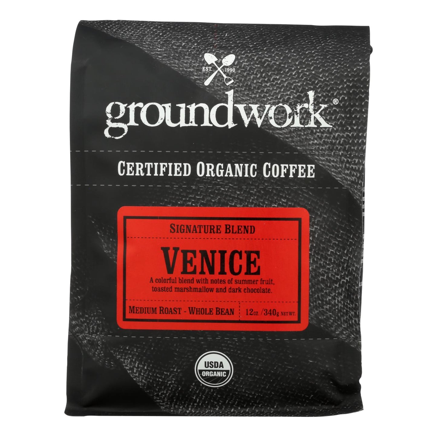 Groundwork - Coffee Organic Venice Blend - Case of 6-12 Ounce