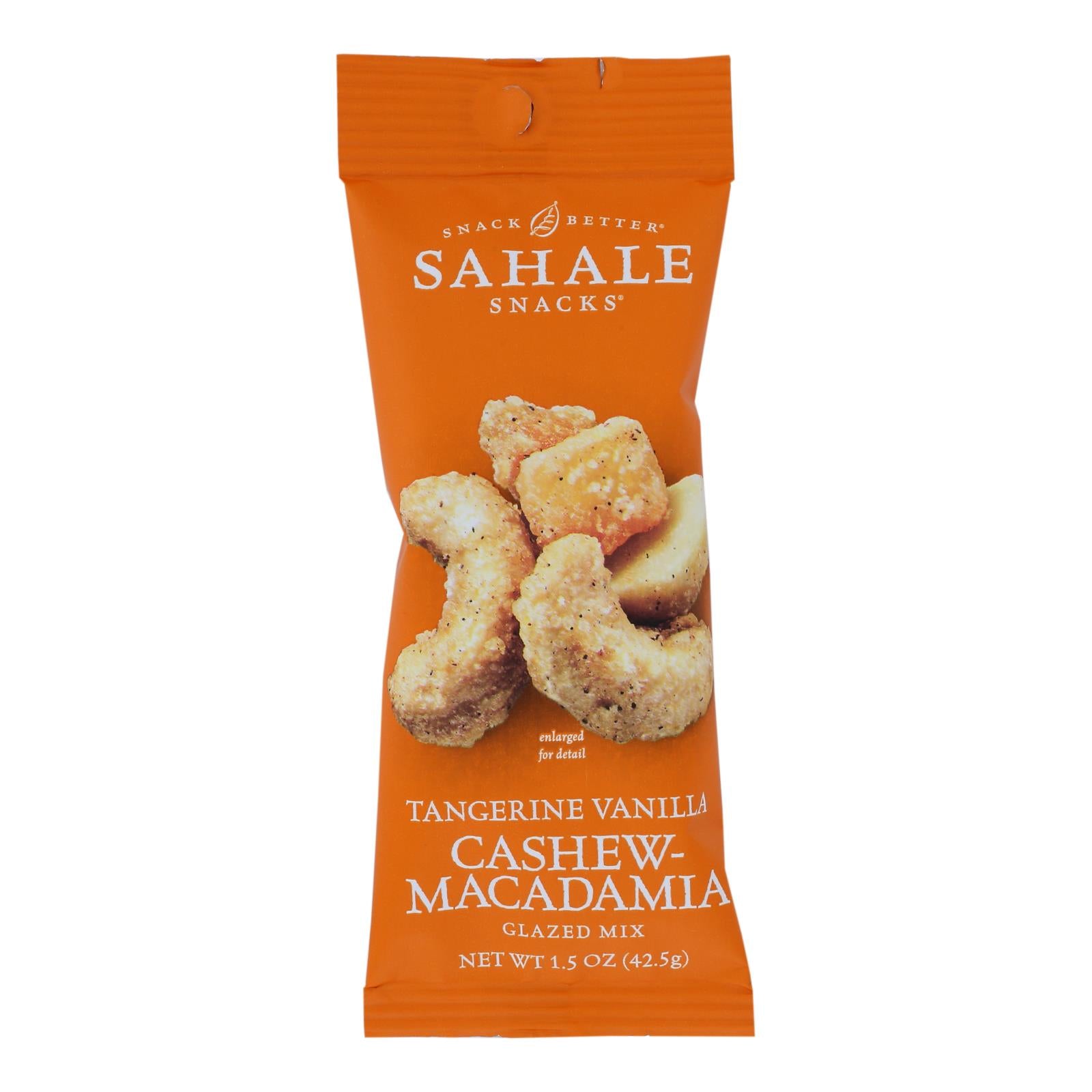 Sahale Tangerine Vanilla Cashew Macadamia Glazed Mix  - Case of 9 - 1.5 Ounce