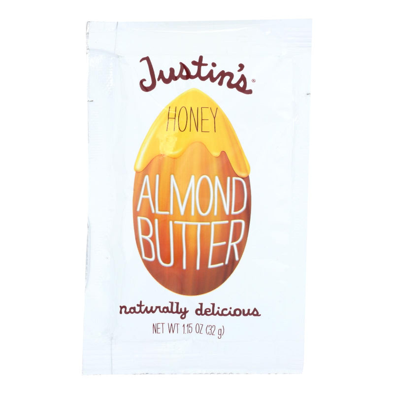 Justin's Nut Butter Squeeze Pack - Almond Butter - Honey - Case of 10 - 1.15 Ounce.