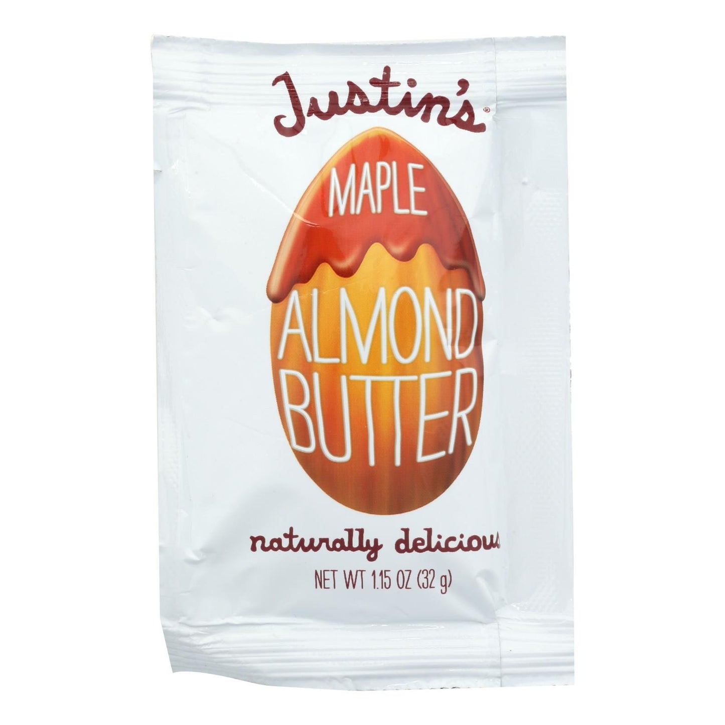 Justin's Nut Butter Squeeze Pack - Almond Butter - Maple - Case of 10 - 1.15 Ounce.