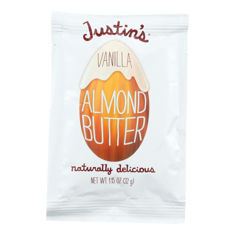 Justin's Nut Butter Squeeze Pack - Almond Butter - Vanilla - Case of 10 - 1.15 Ounce.