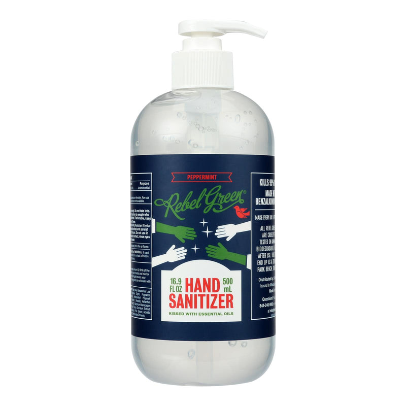 Rebel Green - Hand Sanitizer Pepermint - Case of 4-16.9 Ounce