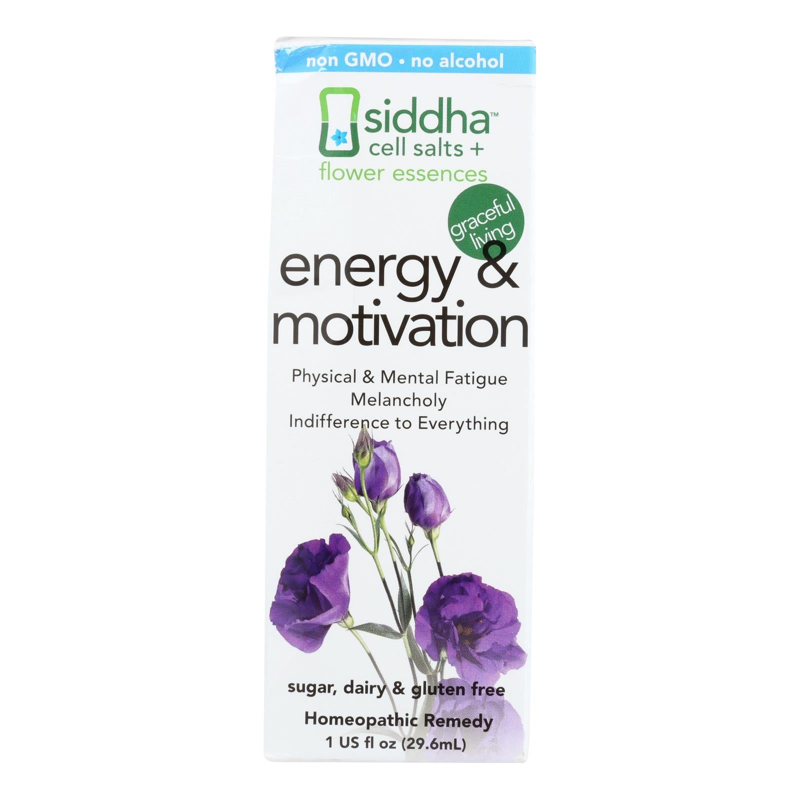 Siddha Cell Salts + Flower Essentials Energy & Motivation  - 1 Each - 1 Fluid Ounce