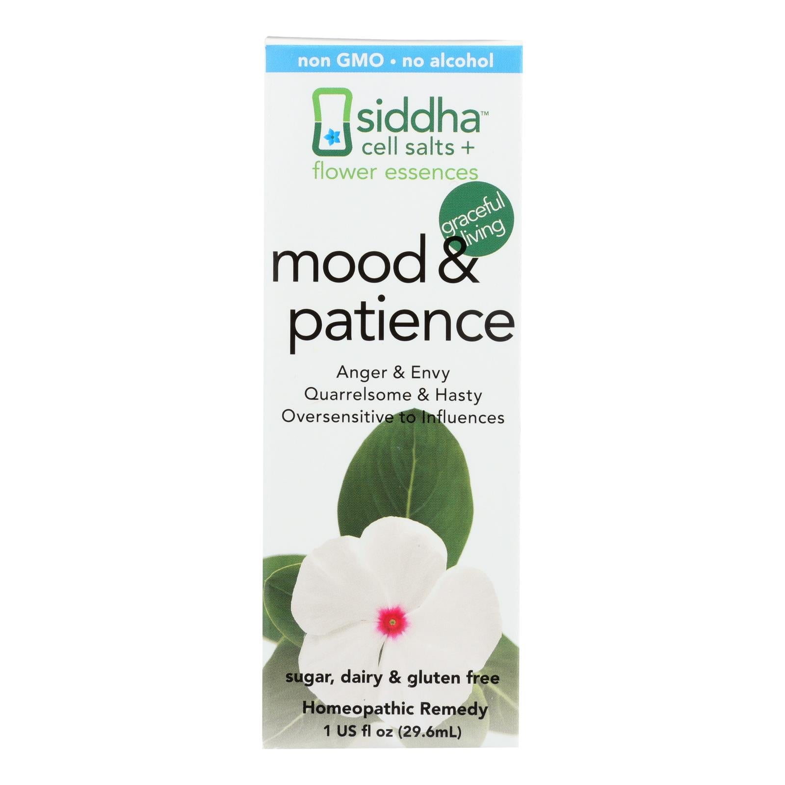 Siddha Cell Salts + Flower Essentials Mood & Patience  - 1 Each - 1 Fluid Ounce