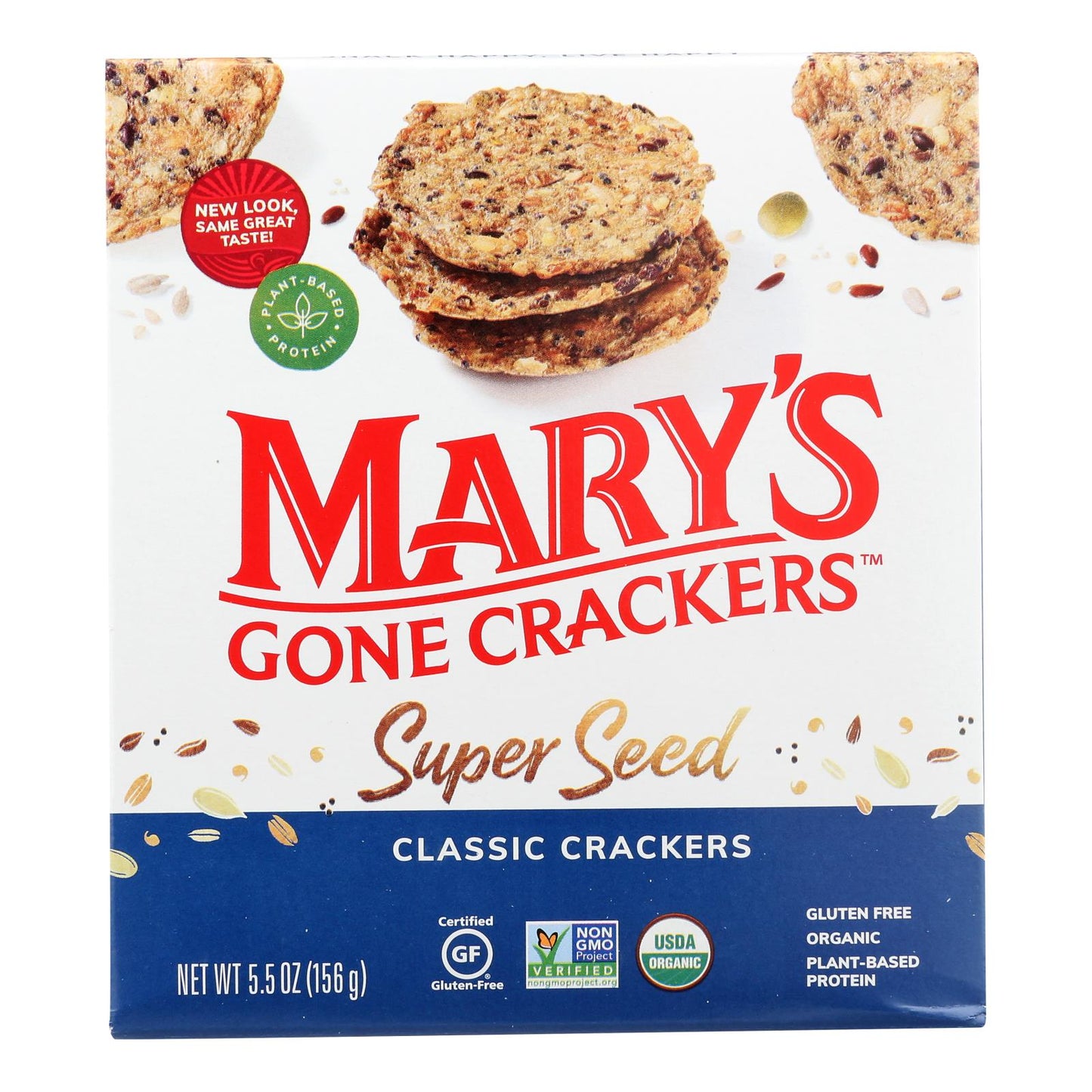 Mary's Gone Crackers Super Seed - Everything - Case of 6 - 5.5 Ounce.