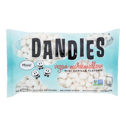 Dandies - Air Puffed Mini Marshmallows - Classic Vanilla - Case of 12 - 10 Ounce.