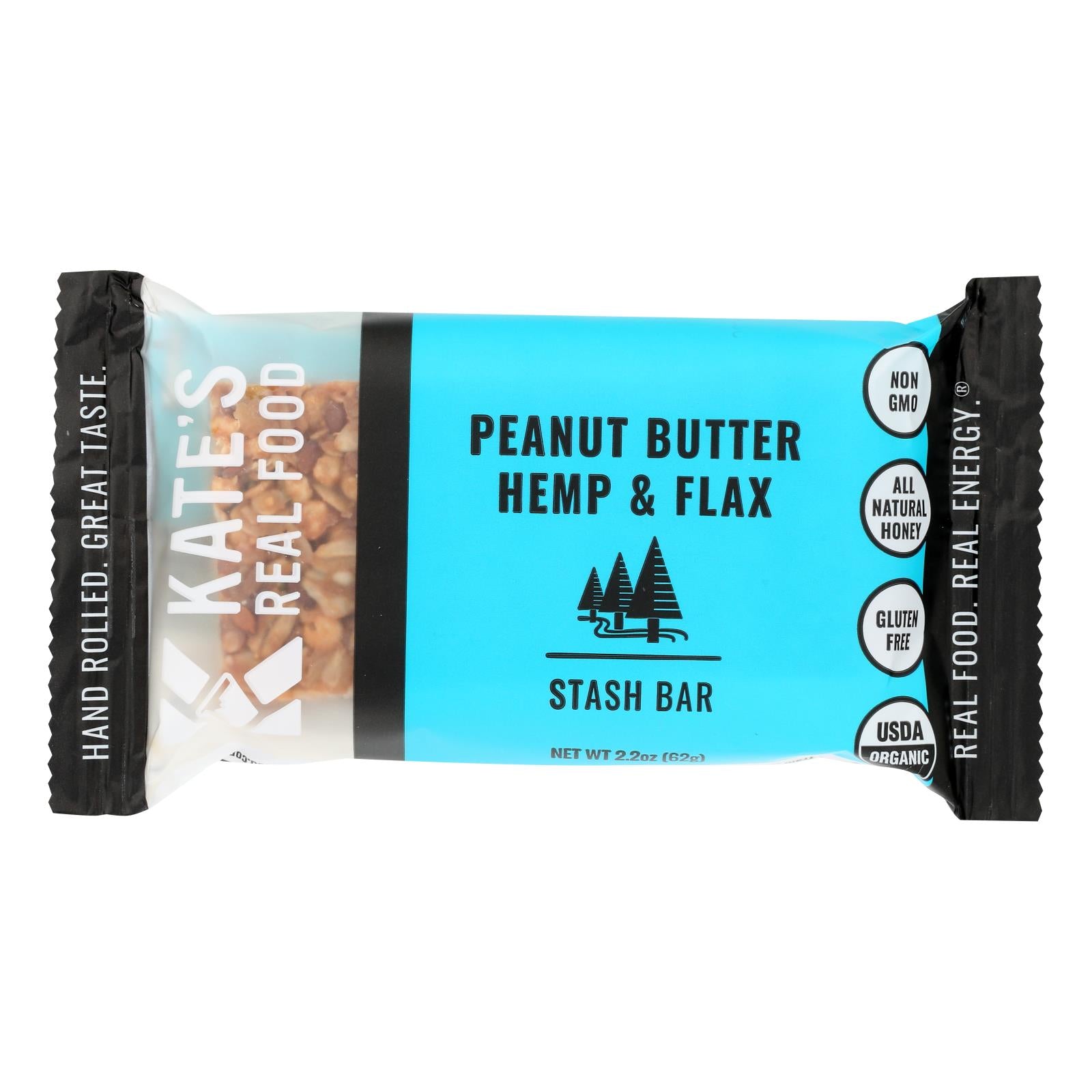 Kate's Real Food - Bar Stsh Pb Hmp/flx - Case of 12 - 2.2 Ounce