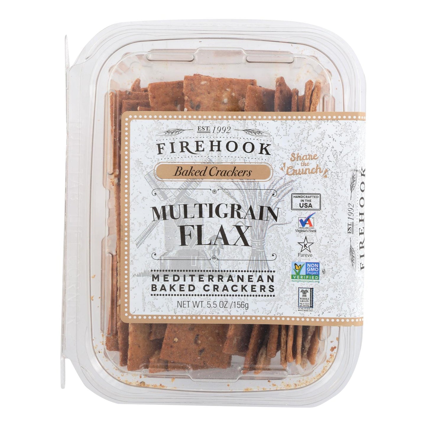 Firehook Mediterranean Baked Crackers - Case of 8 - 5.5 Ounce