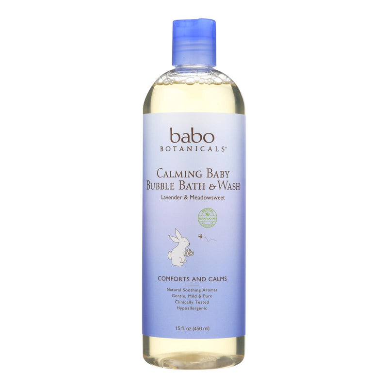 Babo Botanicals - Shampoo Bubblebath and Wash - Calming - Lavender - 15 Ounce