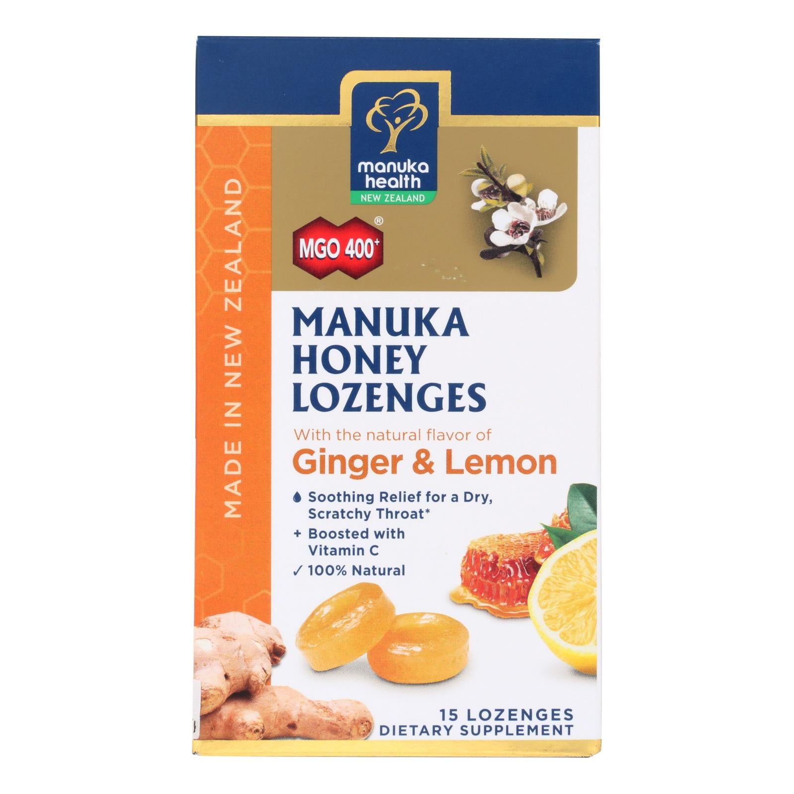 Manuka Health - LOunce Honey Mgo 400+lem Ginger - 1 Each 1-15 Count