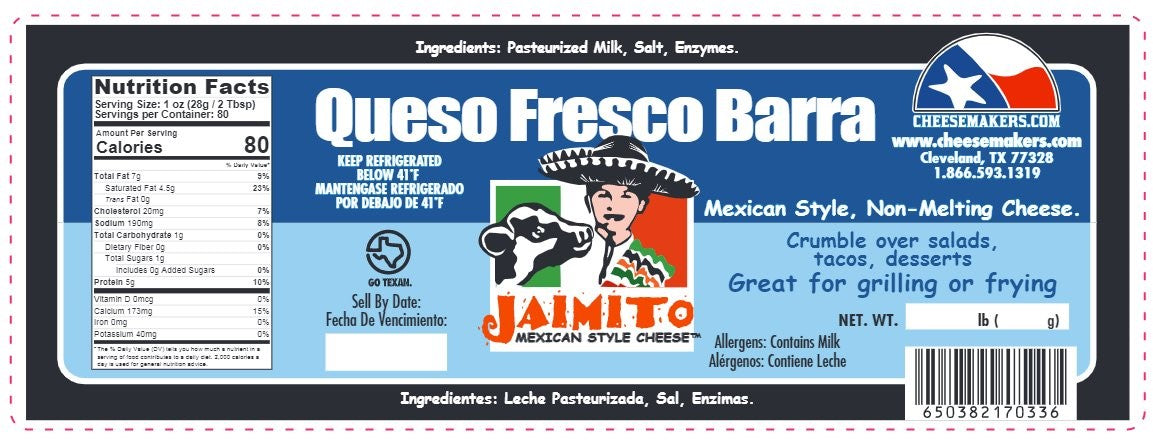 Fresco Barra Loaf 5 Pound Each - 4 Per Case.