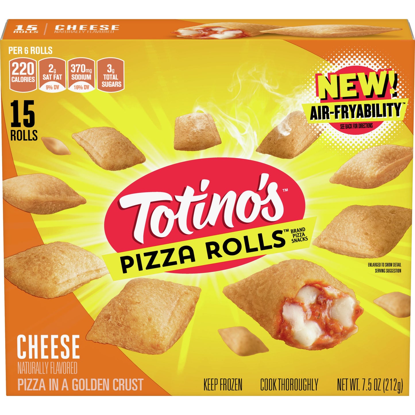 Totino's™ Frozen Hot Snacks Pizza Rolls™ Cheese 7.5 Ounce Size - 12 Per Case.