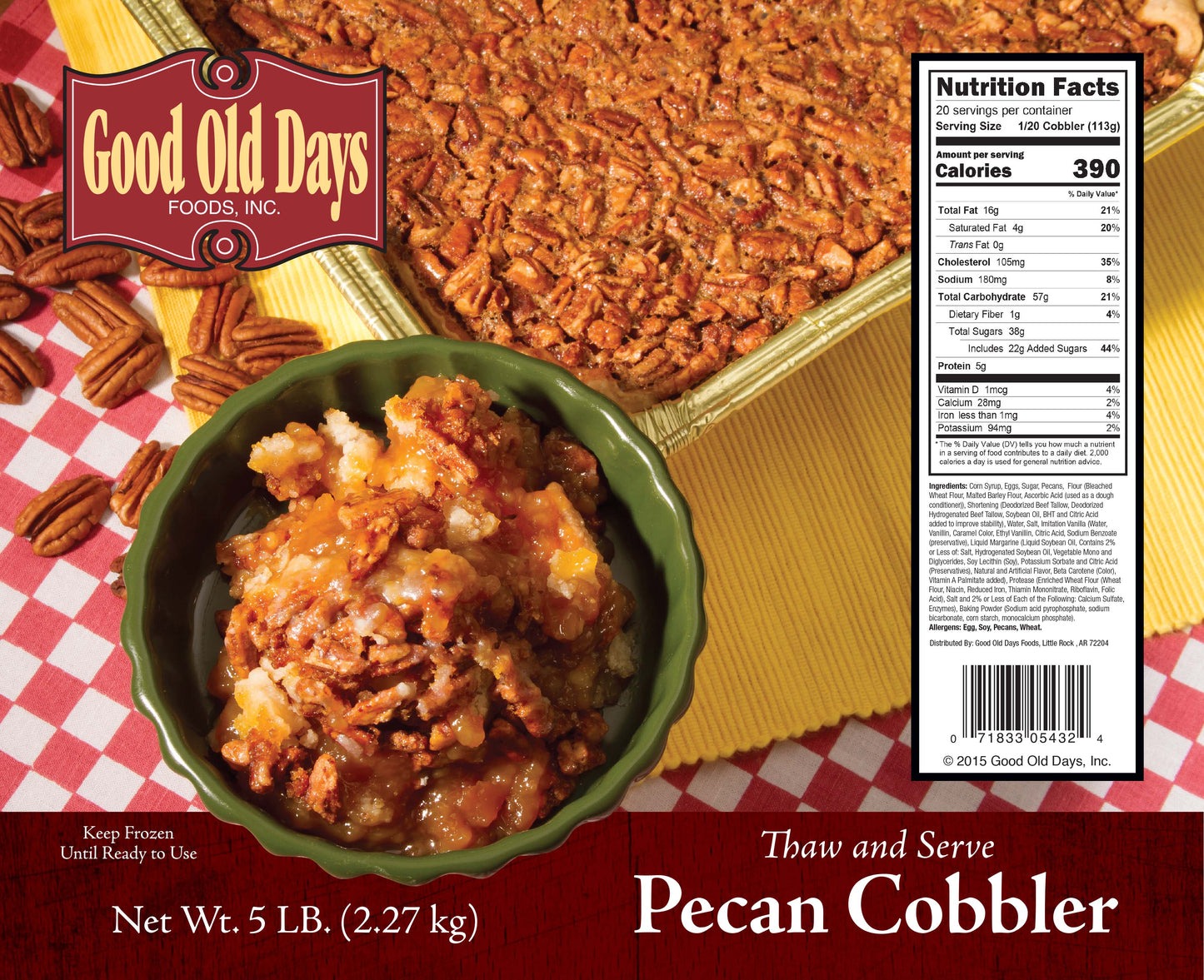 Pecan Cobbler 5 Pound Each - 4 Per Case.