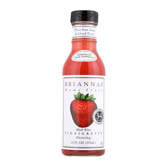 Brianna's - Salad Dressing - Blush Wine Vinaigrette - Case of 6 - 12 Fl Ounce.