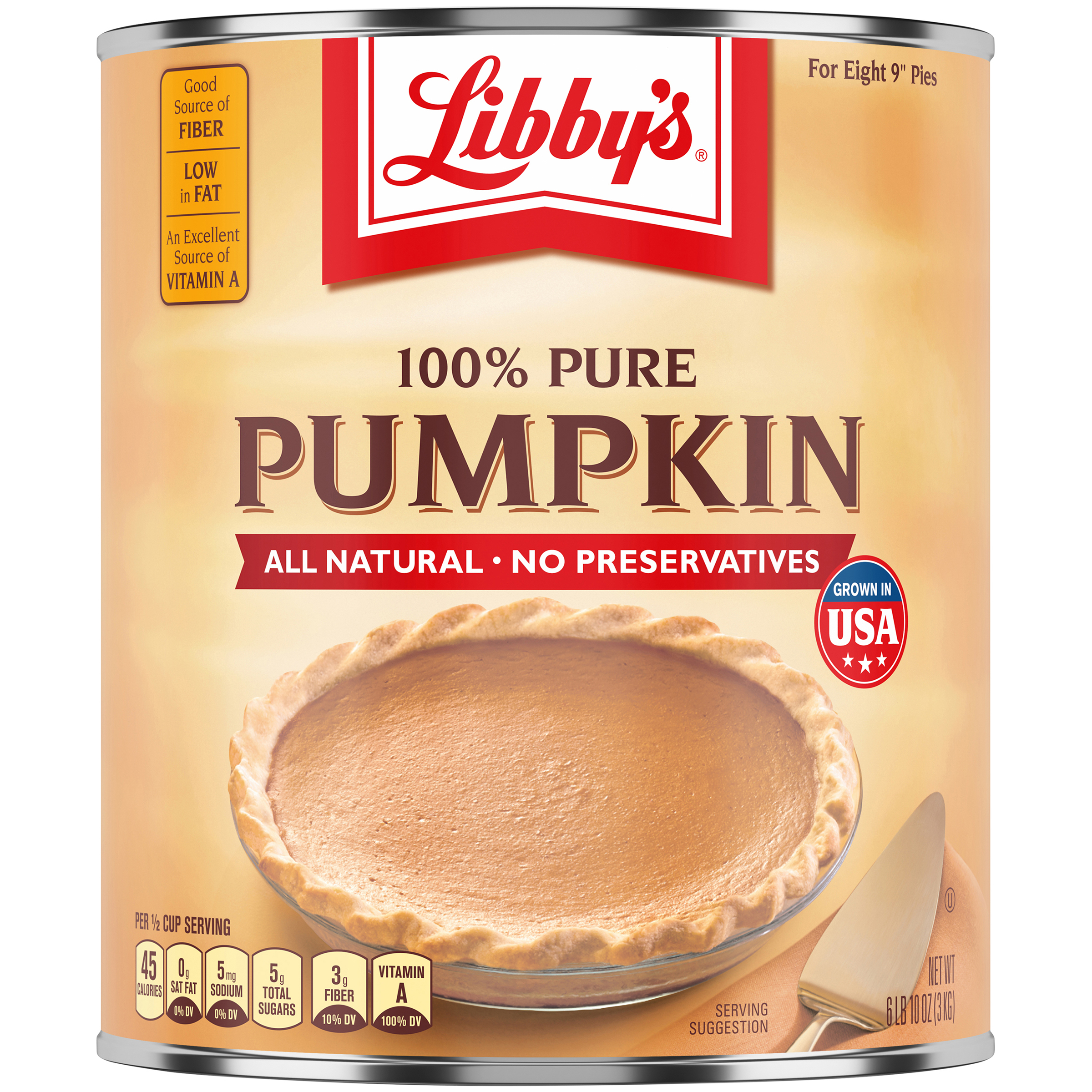 Libby's Pure Pumpkin Kg 6.62 Pound Each - 6 Per Case.