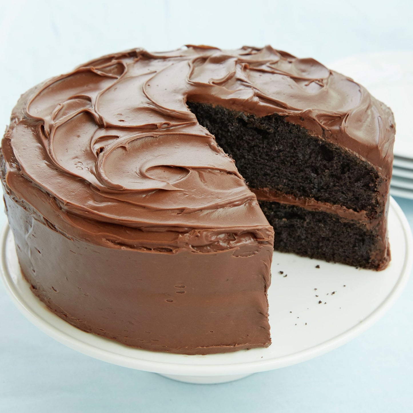 Pillsbury™ Bakers' Plus™ Cake Mix Double Dark Chocolate 50 Pound Each - 1 Per Case.