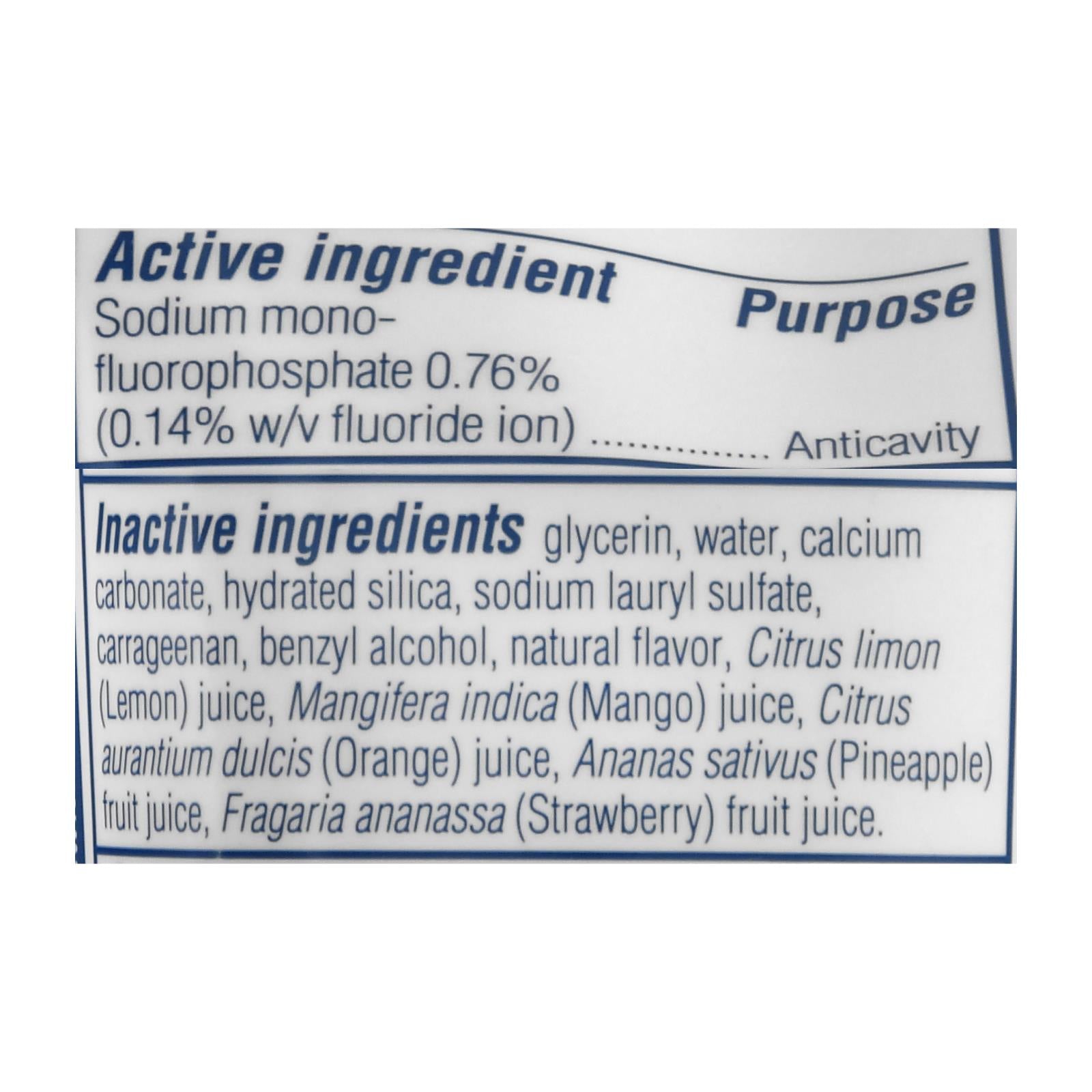 Tom's Of Maine - Tp Kids Silly Straw Ac Fl - Case of 6-5.1 Ounce