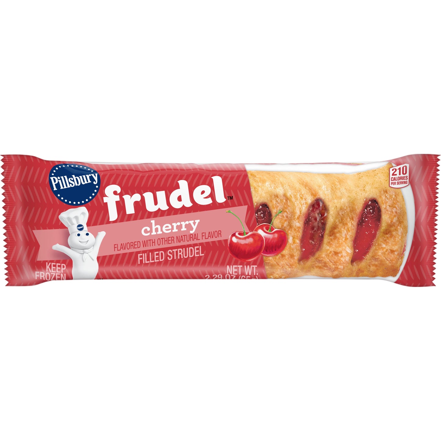 Pillsbury™ Frozen Frudel™ Cherry 2.29 Ounce Size - 72 Per Case.