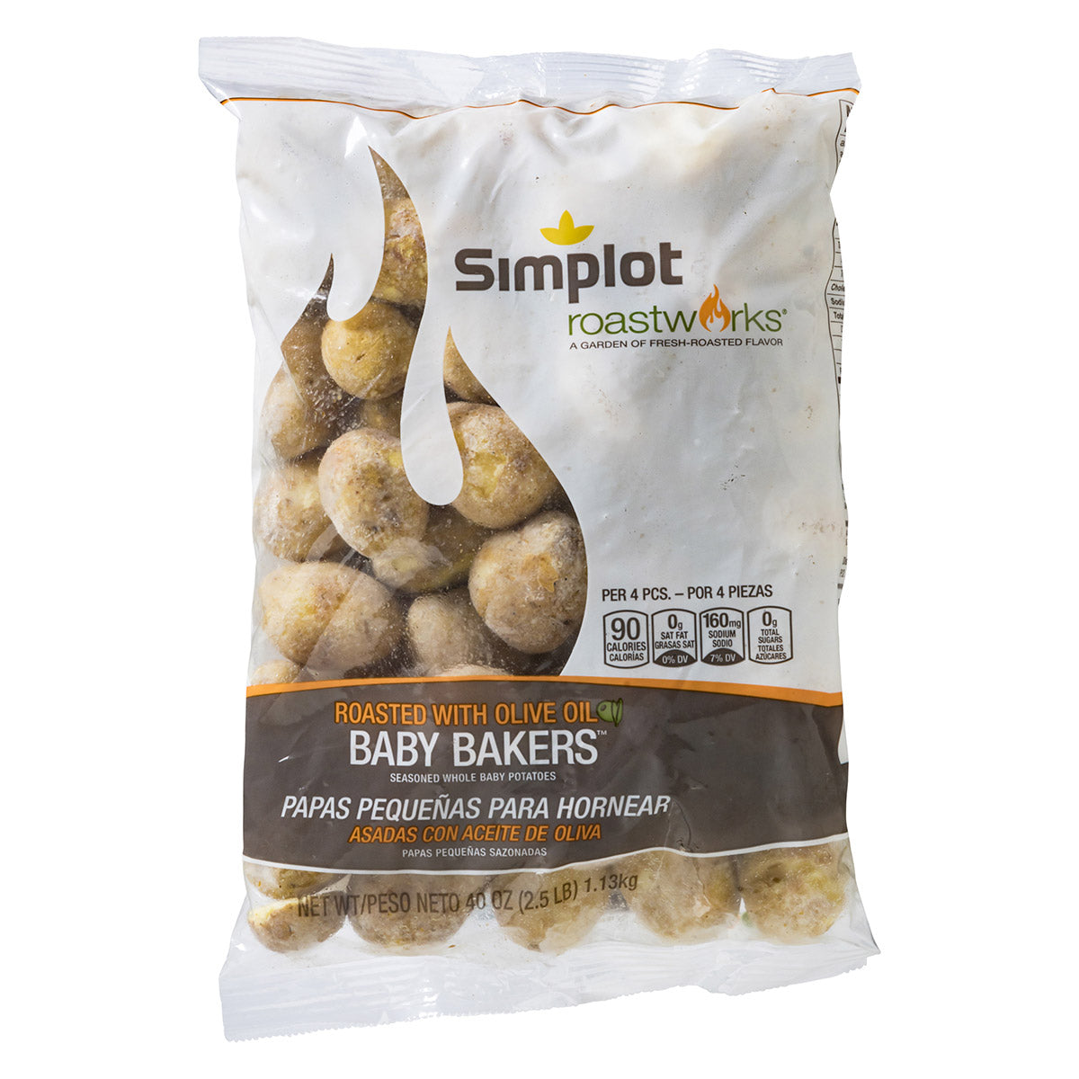 Simplot Roastworks Baby Bakers Roasted Potatoes 2.5 Pound Each - 6 Per Case.