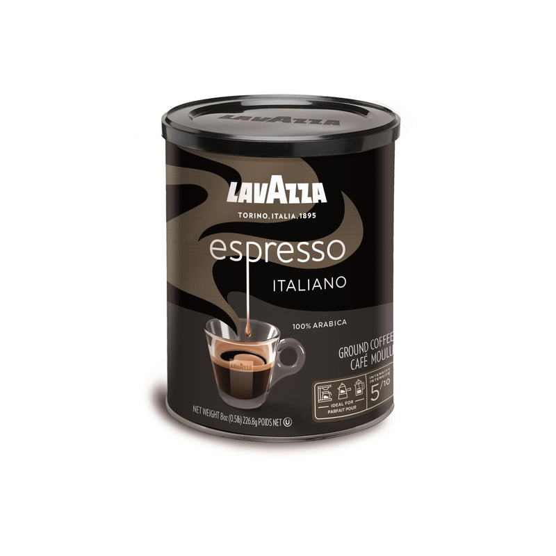 Lavazza Ground Coffee - Espresso Canned - Case of 12 - 8 Ounce