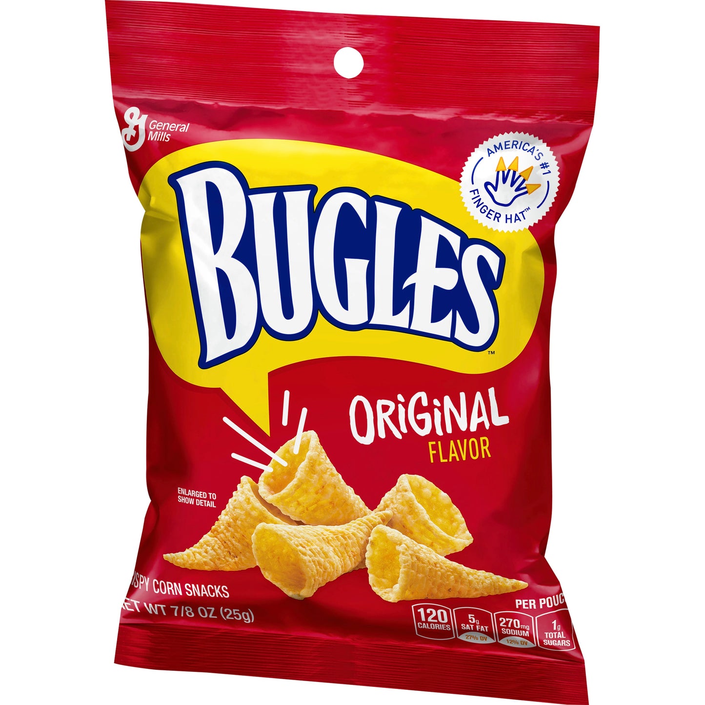 Snack Bugles Original 0.88 Ounce Size - 60 Per Case.