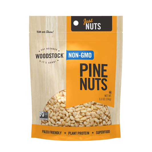 Woodstock Non-GMO Pine Nuts - Case of 8 - 5.5 Ounce