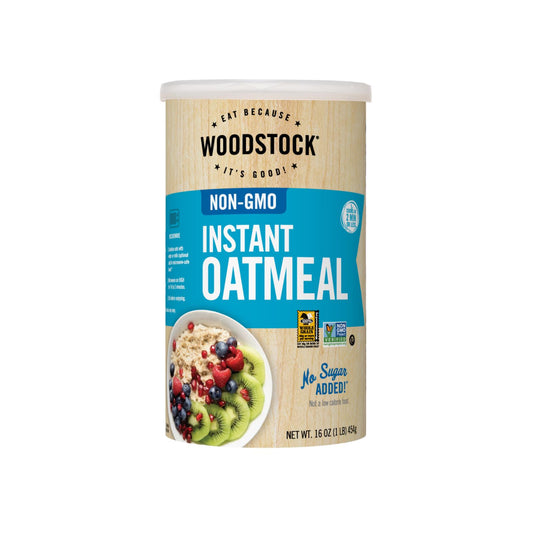 Woodstock Instant Oats - Case of 12 - 18.5 Ounce.