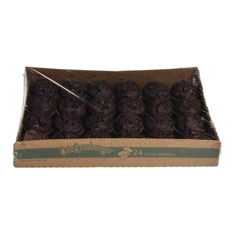 Muffin Chocolate W Semi Sweet Chocolate Andchocolate Flavored Chips Retail Trays 24 Each - 4 Per Case.