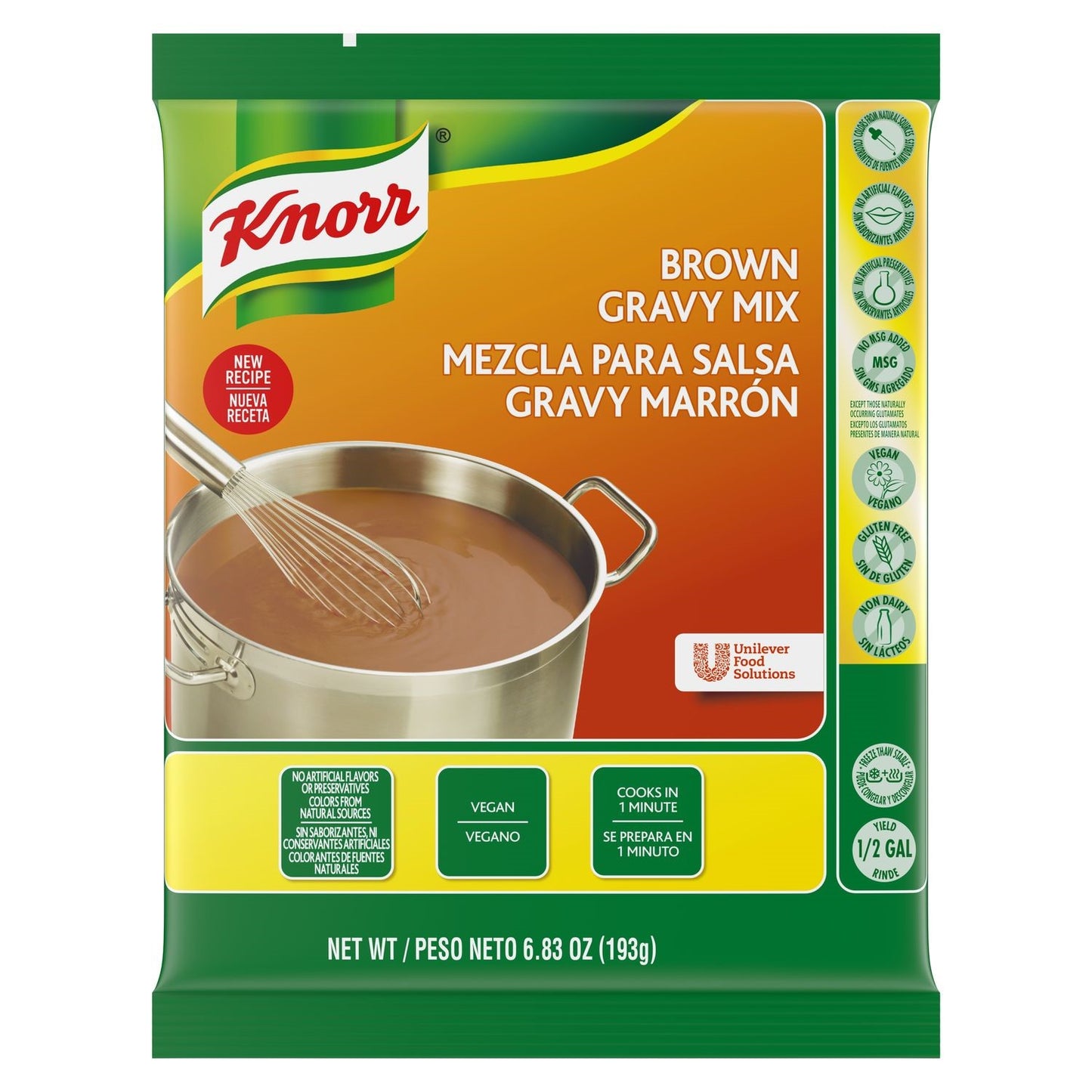 Knorr Classic Sauces Gravies Truly Instanta Browna Gravya Mix Gluten Free 7 Ounce Size - 6 Per Case.