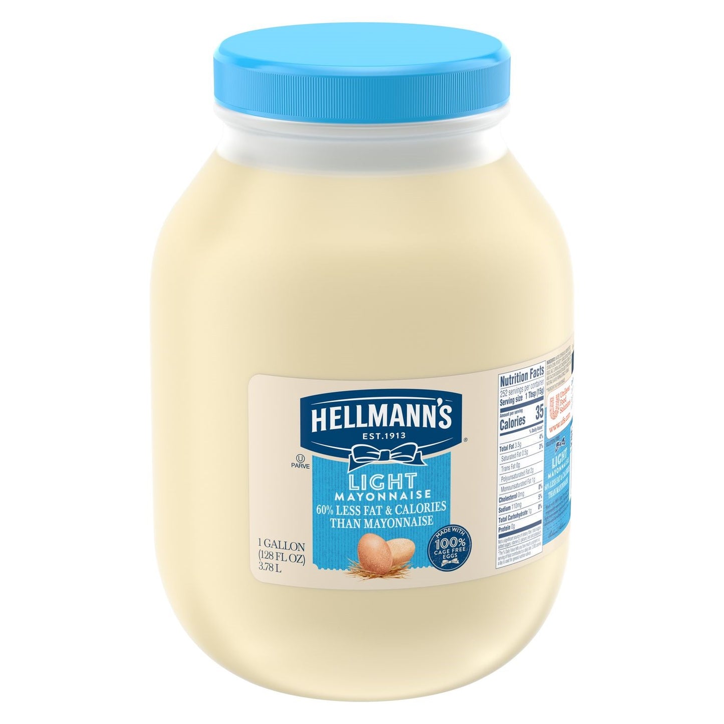 Hellmann's Mayo Light Ga 1 Gallon - 4 Per Case.