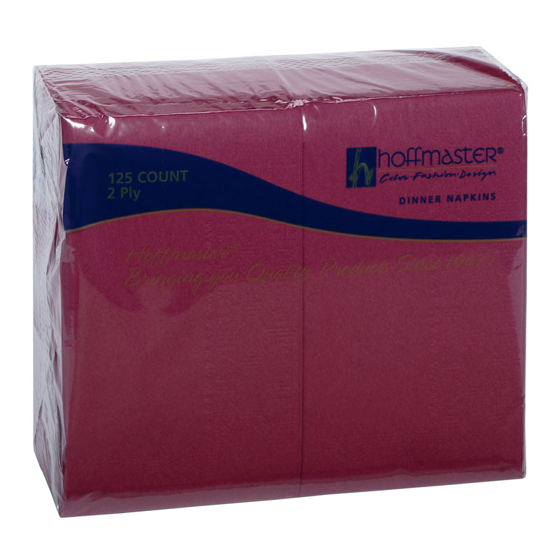 Napkin Dinner Burgundy Ply Foldpaper 125 Each - 8 Per Case.