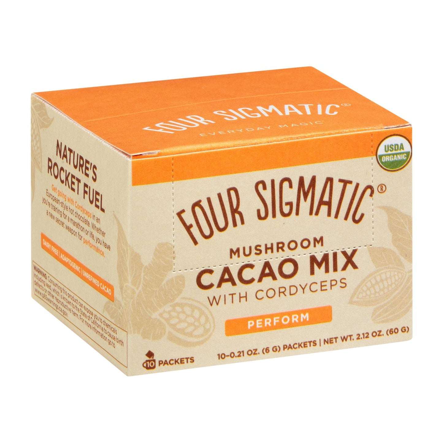 Four Sigmatic - Hot Caco Mix - Organic Cordycep Mushroom - 10 Count