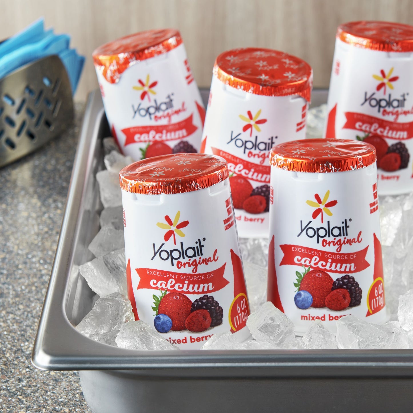 Yoplait® Original Yogurt Single Serve Cup Mixed Berry 6 Ounce Size - 12 Per Case.