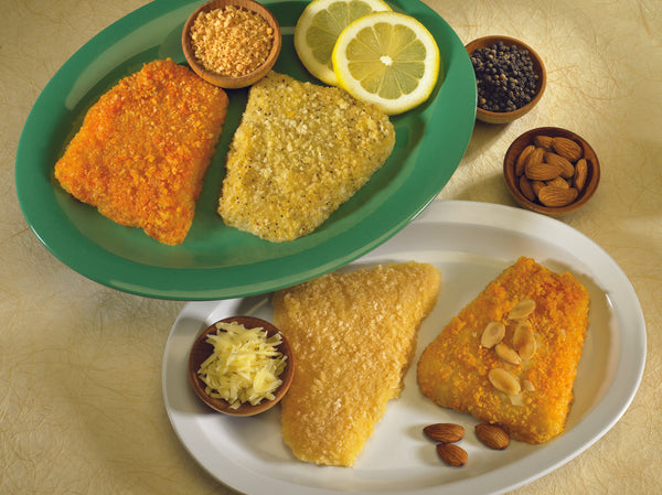 New England Style Breaded Bake 'r Broil Cod Loins 10 Pound Each - 1 Per Case.