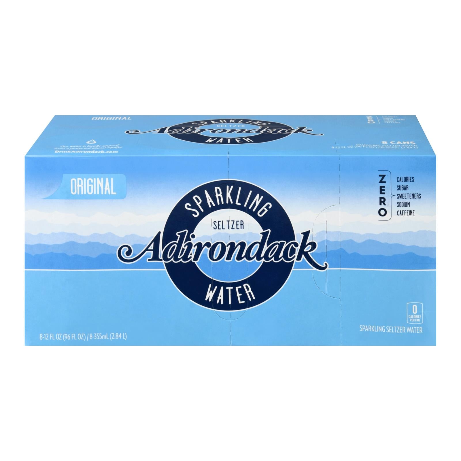 Adirondack - Seltzer Sparkling Water Originl - Case of 3-8/12 Fluid Ounce