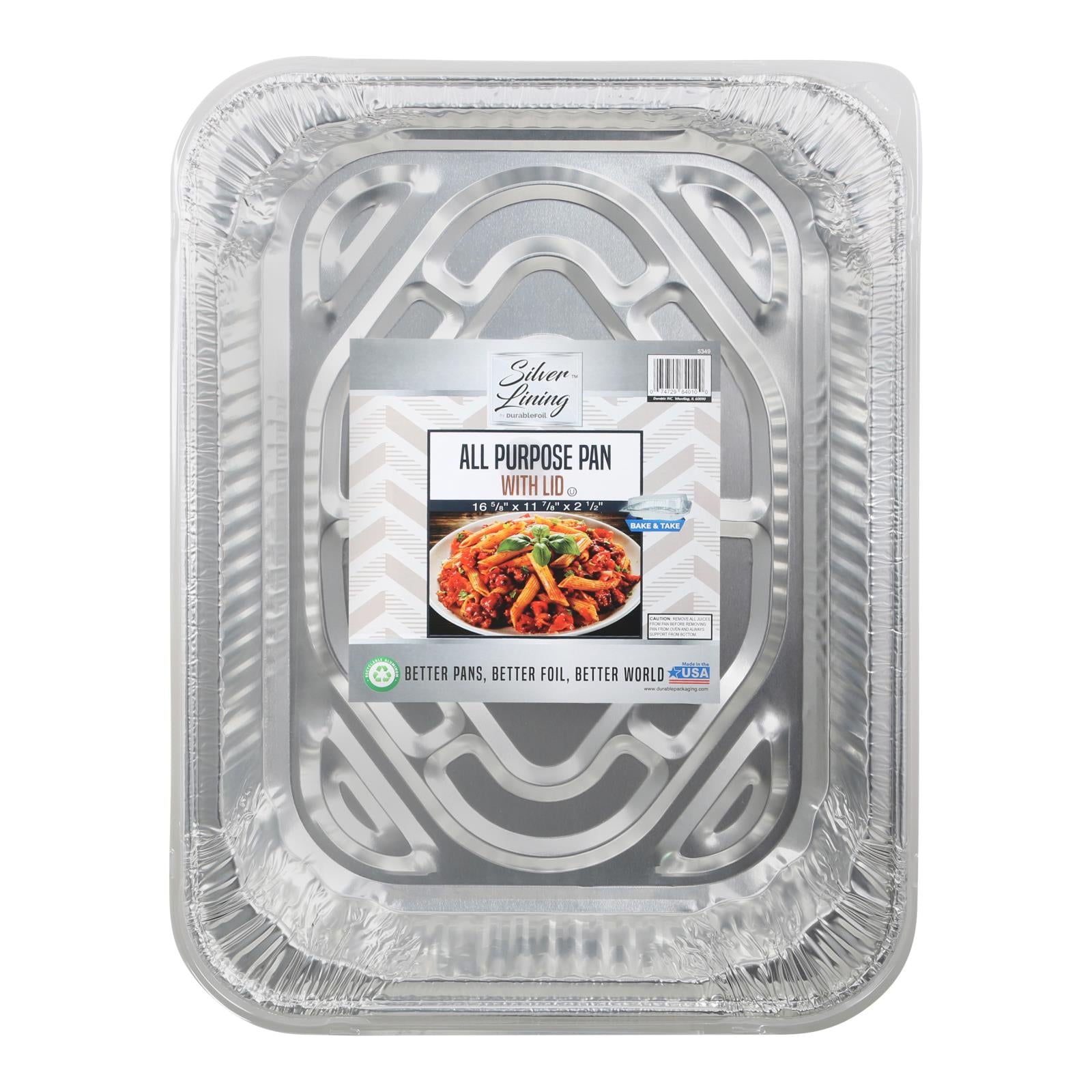 Durable Foil - Alum Pan All Prps Lid - Case of 12 - 1 Count