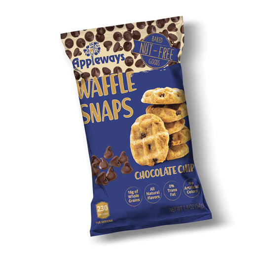 Appleways Whole Grain Chocolate Chip Waffle Snaps 1 Each - 180 Per Case.