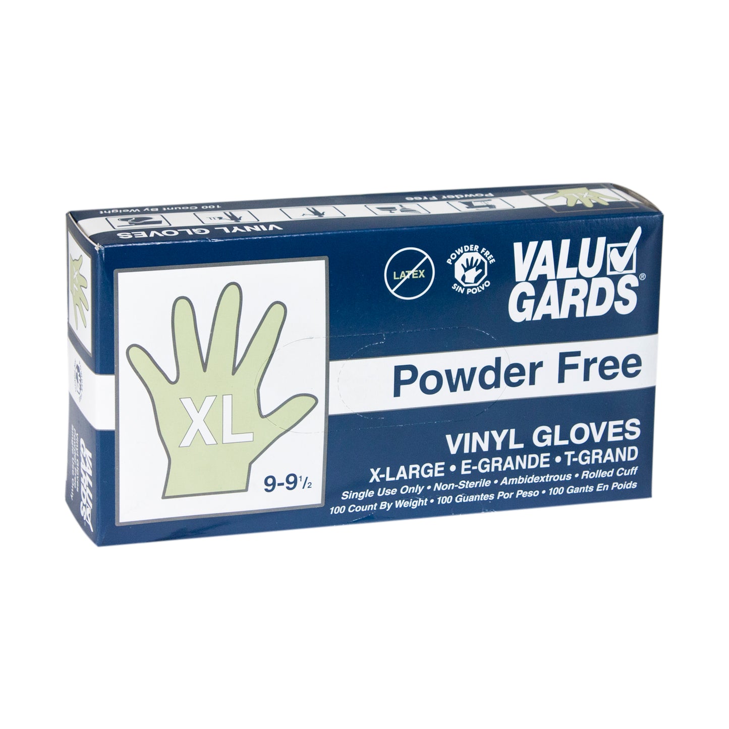 Glove Vinyl Valugard Powder Free Extra Large 100 Each - 10 Per Case.