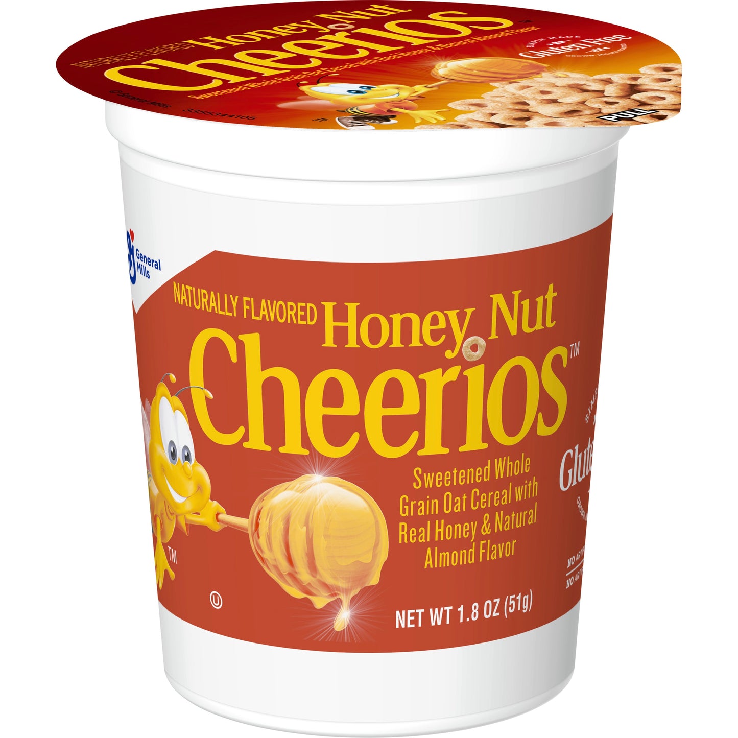 Honey Nut Cheerios™ Cereal Single Serve Cup 1.8 Ounce Size - 60 Per Case.