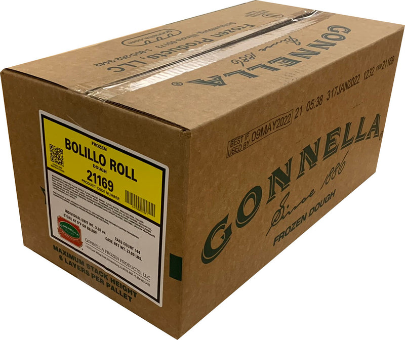 Bolillo Roll Dough 3 Ounce Size - 144 Per Case.