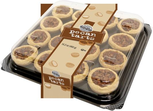 Two Bite Mini Pecan Tarts Party Platter 16.2 Ounce Size - 12 Per Case.