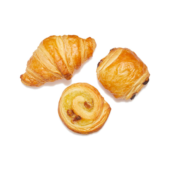 Mini Butter Croissant Mini Pain Au Chocolate Mini Pain Au Raisin 0.97 Ounce Size - 225 Per Case.